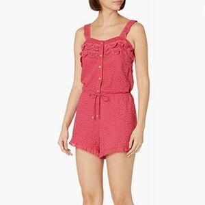 NEW Sperry Eyelet Button Detail Romper L